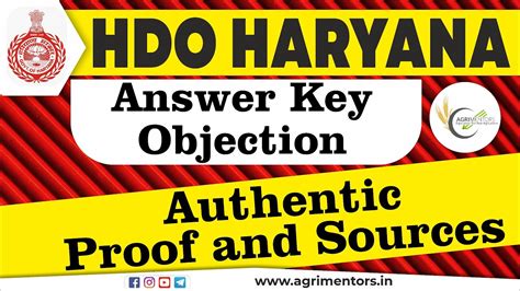 Hdo Horticulture Development Officer Haryana Answer Key Objection Authentic Proof And