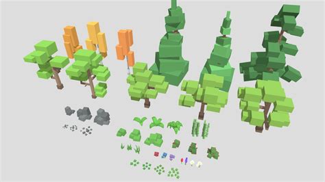 Low Poly Voxel Pack 3D Model By Studio Off77 75c52e5 Sketchfab