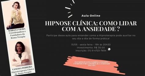 Hipnose Clínica Como Lidar Com A Ansiedade Online Sympla