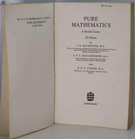 Pure Mathematics 2 Frost Books And Artifacts Limited