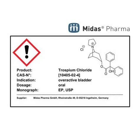 Trospium Chloride at best price in Ingelheim by Midas Pharma GmbH | ID ...