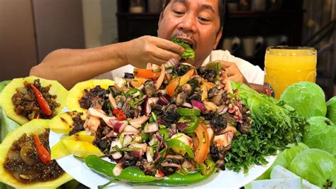 Spicy Octopus Kuhol Manggang Hilaw Bagoong Alamang Malutong Na