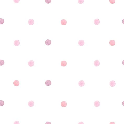 Premium Photo Watercolor Seamless Cute Pattern Pink Polka Dots