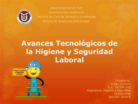 Avances Tecnol Gicos De La Higiene Y Seguridad Laboral Ppt