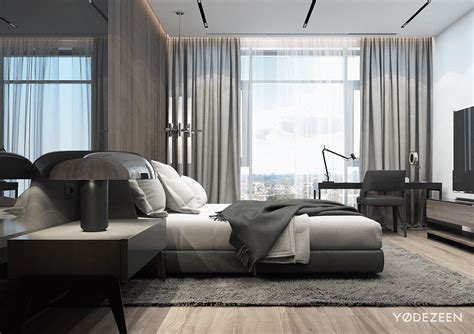 Versatile Interior Of A Spacious Residence In Kiev On Behance Bedroom