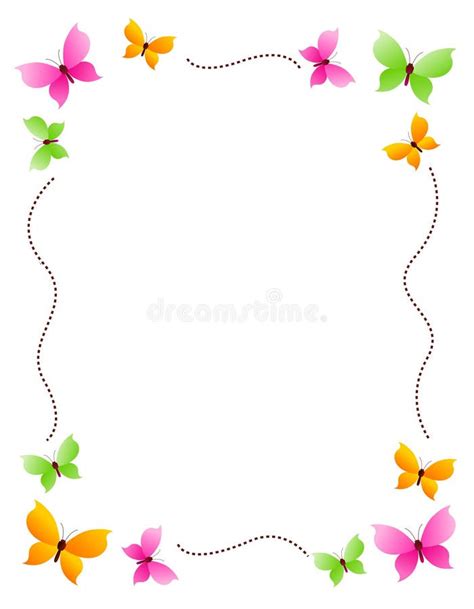 Butterfly border / frame stock vector. Illustration of colour - 19562078