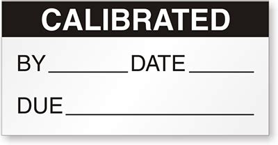 ½ x 1 Mini Calibration Label SKU QC 119 WO100