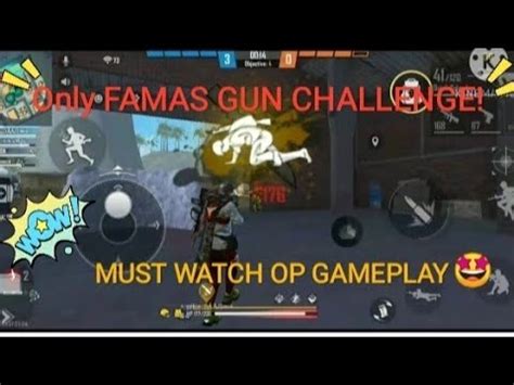 Only FAMAS Gun Challenge Must Watch Gameplay FREEFIRE YouTube