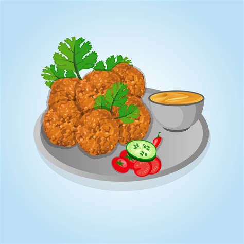 Creative Falafel Premium Illustration Design Vegetable Isolated Food