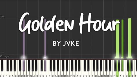 Golden Hour By Jvke Synthesia Piano Tutorial Sheet Music Slower