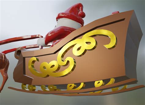 Download Stl File Santa Sleigh Christmas 3d Model • 3d Printing Model ・ Cults