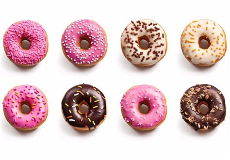 Premium Ai Image A Tempting Assortment Of Delectable Donuts Each