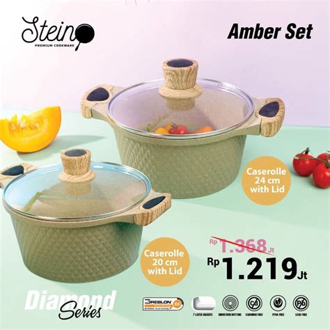 Jual Steincookware Stein Casserolle Amber Set Panci Stein Shopee