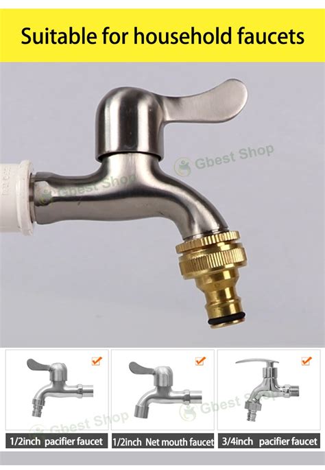 Brass Tap Hose Connector Faucet Adapter Garden Water