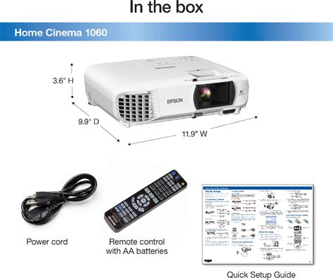 Best Buy Epson Home Cinema 1060 1080p 3LCD Projector White EPSON