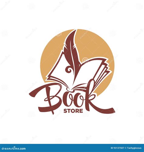 Book Store Logo Template Cartoon Vector | CartoonDealer.com #93137507