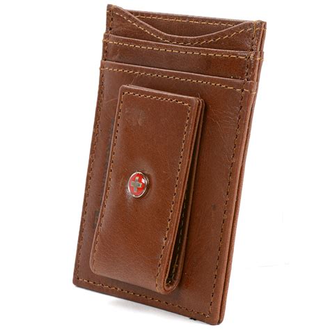 Alpine Swiss Rfid Blocking Men S Magnetic Money Clip Leather Front