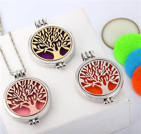 Tree Of Life Geur Ketting Geurketting Met Aroma Therapie Medaillon