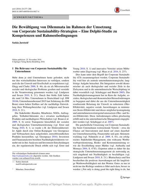 Bewältigung von Dilemmata im Rahmen der Umsetzung von Corporate