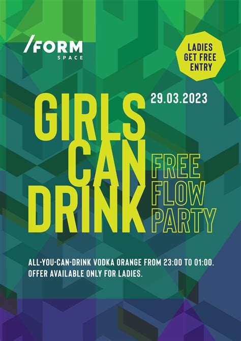 Bilete Girls Can Drink Free Flow Party At FORM Space 29 Mar 23