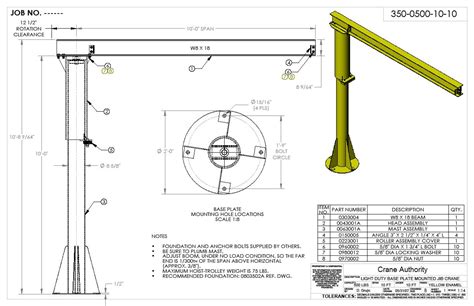 Jib Crane Free Standing Jib Cranes By Crane Authority