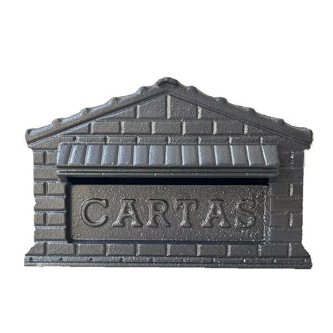 Caixa De Correio Carta Muro Portão Colonial Aço Prata Shopee Brasil