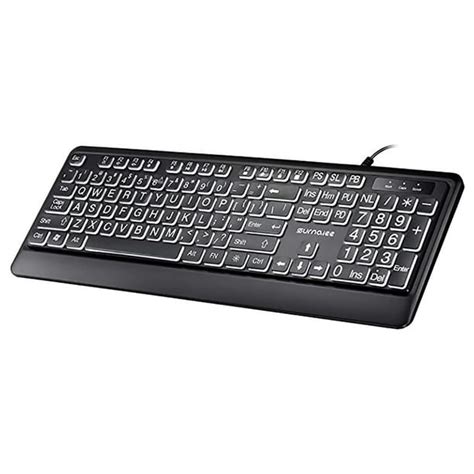 Large Print Computer Keyboard USB Wired Keyboard with Big Letters for ...