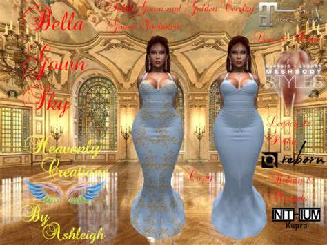 Second Life Marketplace Bella Gown Sky