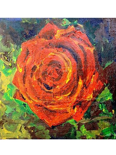 Beautiful Red Rose Abstract Painting | Acrylic On Canvas | By Antara ...