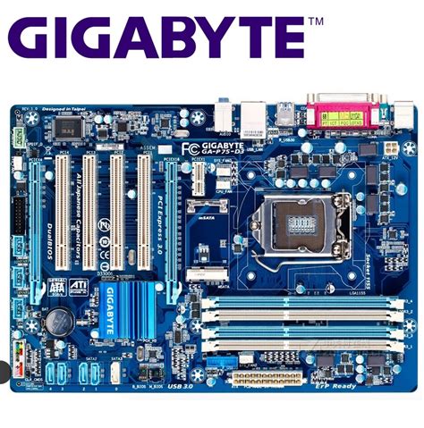 LGA 1155 For Intel DDR3 Gigabyte GA P75 D3 Original Motherboard USB2 0