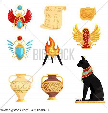 Set Isolated Egyptian Vector & Photo (Free Trial) | Bigstock