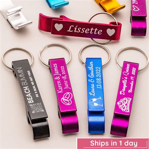 Business Promotional Keychain Bottle Openers With Logo Or QR Code