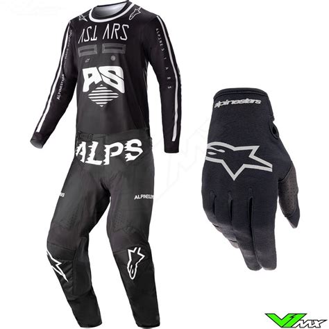 Alpinestars Racer Found 2023 Motocross Gear Combo - Black