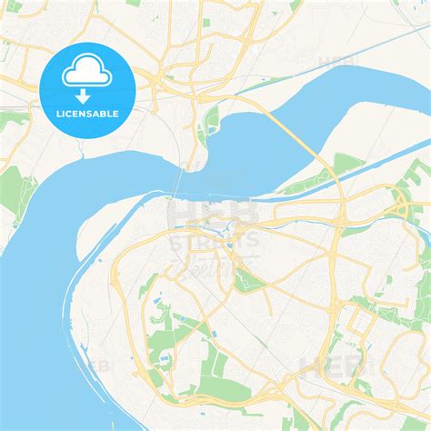 Runcorn, England Vector Map - Classic Colors - HEBSTREITS