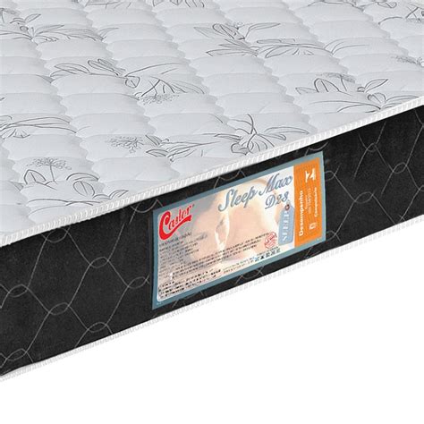 Colchão box Casal Castor Espuma D23 Sleep Max 18 cm Black 138 Camicado