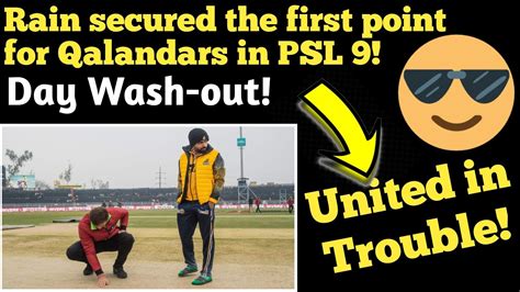 Finally Lahore Qalandars Got Their First Point In Psl 9 Kk Vs Ms