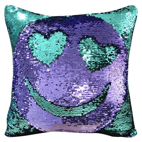 ICOSY Mermaid Sequin Pillow Case Mermaid Toy Pillow Cover Decorative