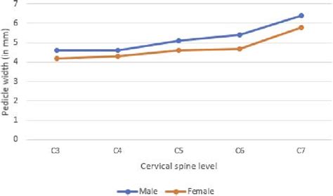 Pedicle Width Measurement By Sex P 05 For All Measurements