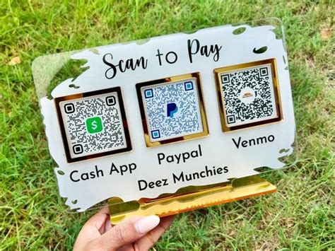 Multi Qr Code Business Sign Scan To Pay Sign Cashapp Payment Etsy