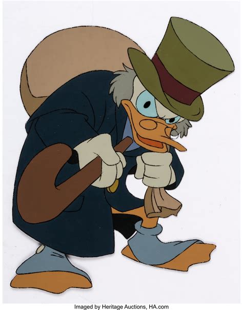 Mickey's Christmas Carol Scrooge McDuck Production Cel (Walt | Lot ...