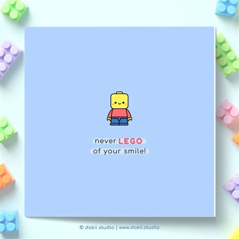 Cute Lego Card Funny Positivity Card Lego Pun Positive Affirmation Card