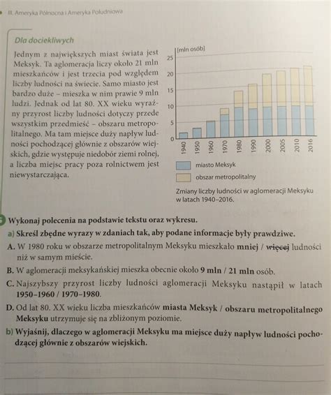 5 Wykonaj polecenia na podstawie tekstu oraz wykresu a Skreśl zbędne