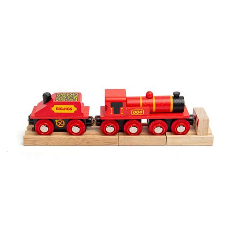 Acheter Big Red Engine Wooden Railway And Trains Bigjigs Le N