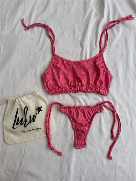 Bikini Print Rosa Comprar En Lulu