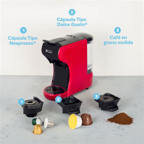 Ripley Cafetera Milano Coffee Rojo Espumador Leche Easyways