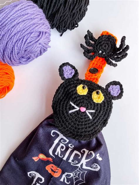 Black Cat Crochet Pattern Free Crochet Towel Topper