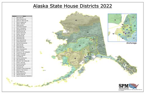 Alaska Political And State Legislative Wall Maps State Political Maps