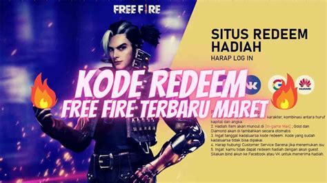 Kode Redeem Free Fire Ff Senin Maret Yang Belum Digunakan