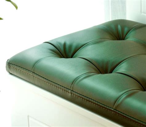 Personalize Faux Leather Cushion Bench Leather Cushion Faux Etsy