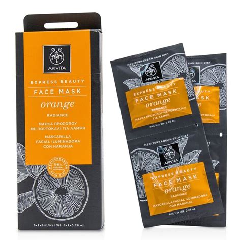 Apivita Express Beauty Face Mask With Orange Radiance 6x 2x8ml